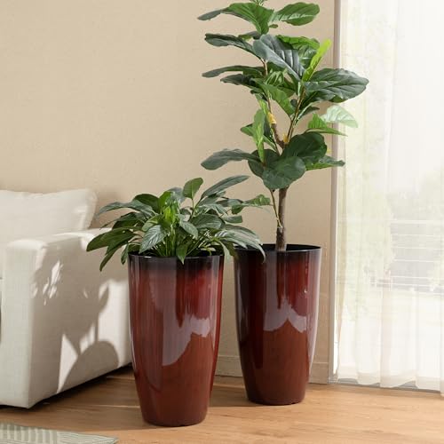 23.5" H Oversized Tall Planter (23.5" H / Gradient Red)