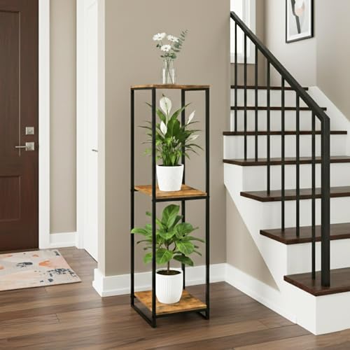 46" Tall 3 Tier Corner Plant Stand Indoor