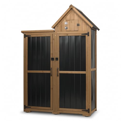 Outdoor Storage Cabinet (Black / 44" x 28" x 67")