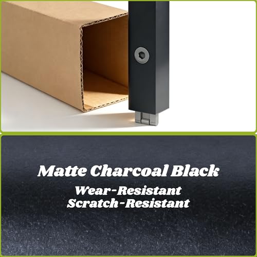 6x8 FT Outdoor Greenhouse with Roof Vent (Charcoal Black / 6×8FT)