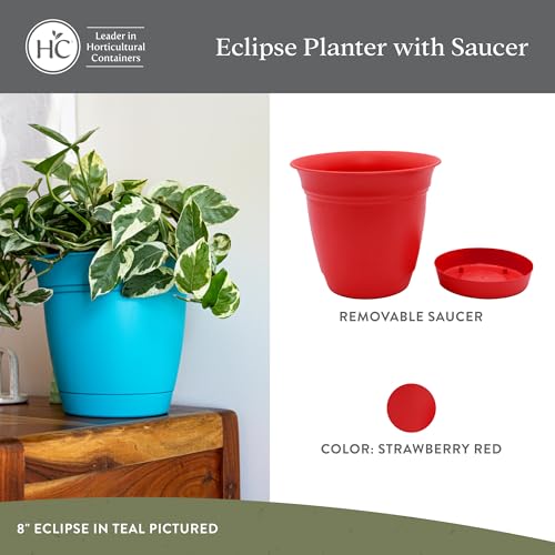 Eclipse Round Planter Pot (Red / 10" (Pack of 2))