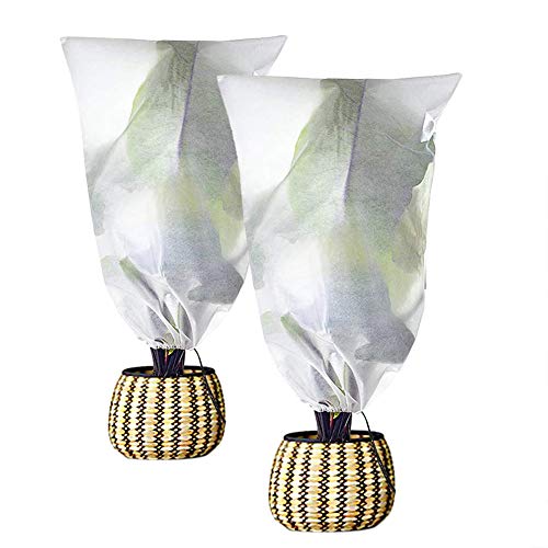Plant Covers Freeze Protection H40 xW60 0.9oz Outdoor Plant Covers for Winter Garden Plant Cover Winter Frost Pests Protection (0.95oz-H40"xW60"-2P)