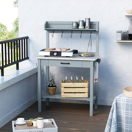 Potting Bench with Storage Drawer