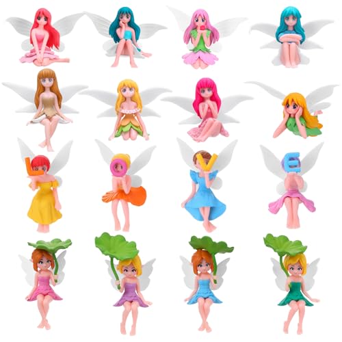 16 Pcs Miniature Fairy Figurines (3.42*2.24 inch)