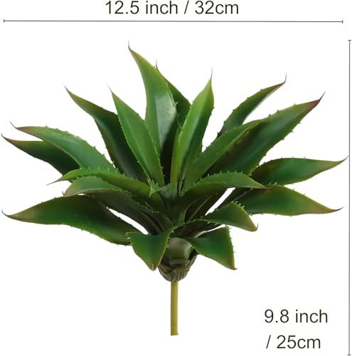 4PCS Succulents Plants Artificial Large Fake Succulents Unpotted Aloe Plant (Green-4pcs)
