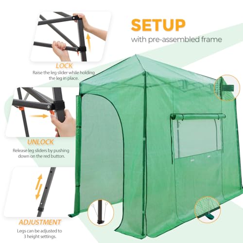 10x5 Easy Setup Pop Up Greenhouse