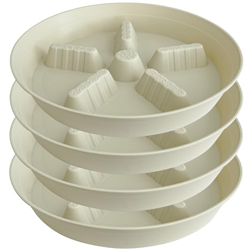 4 Pack Plant Saucer 12 inch (12"-4 Pack / Light_Green)