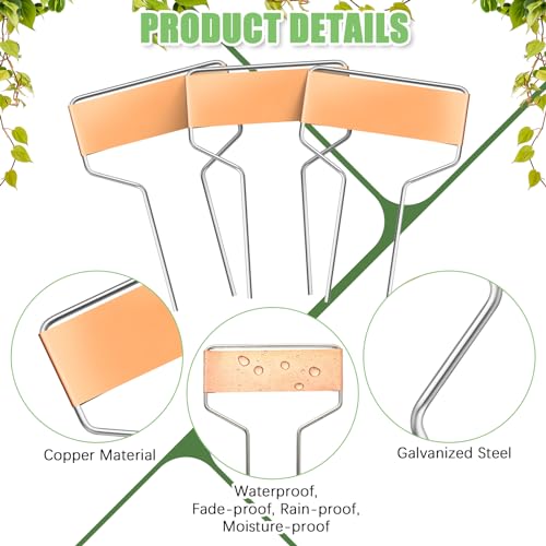 100 Pcs Metal Garden Tags Plant Labels (Copper / 6 Inch)