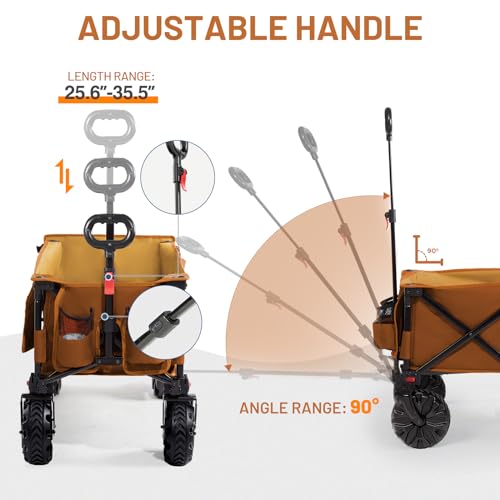Heavy Duty Beach Wagon with Tailgate (Orange / 250L)