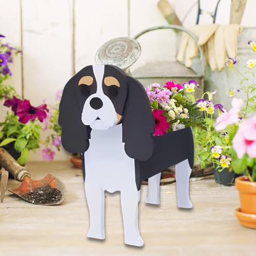 Cavalier King Dog Planter Pots