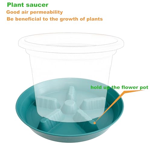 4 Pack Plant Saucer 12 inch (12"-4 Pack / Forest_Blue)