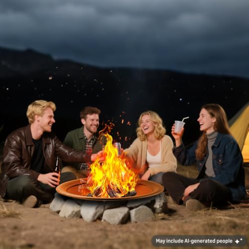 28 inch Steel Fire Pit Bowl for DIY or Replacement Existing Fire Pit (Smooth[28 inch])