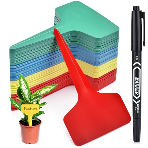 Plant Labels 120pcs with Garden Plant Markers Pen of Outdoor Waterproof (Color T-120 pcs)
