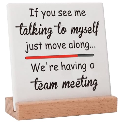 Funny Office Decor Sings White Elephant Gag Gifts for Coworker Valentines Day Teammate Employee (Talking to myself)