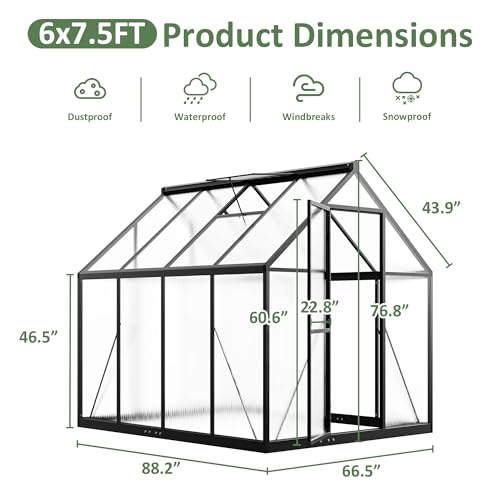 6×7.5 FT Walk (Black / 6x7 FT)