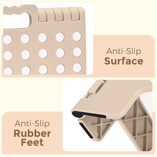 13 Inch Folding Step Stool (Khaki / 13 Inch)