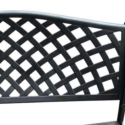 Outdoor Aluminum Modern Patio Bench Loveseat (Bronze)