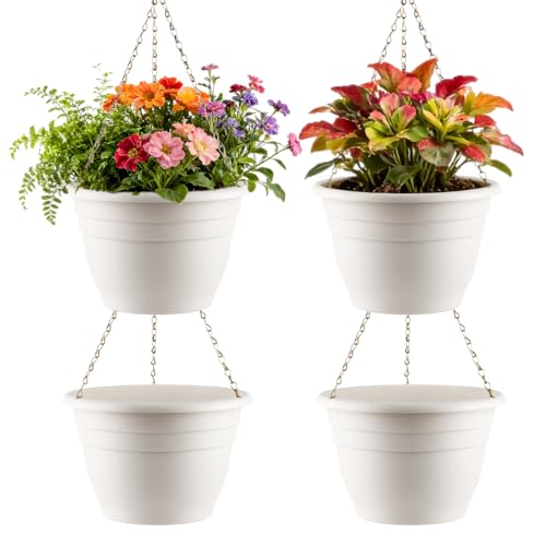 Hanging Planters 10 Inch (Classic White / 10 Inch-4P)