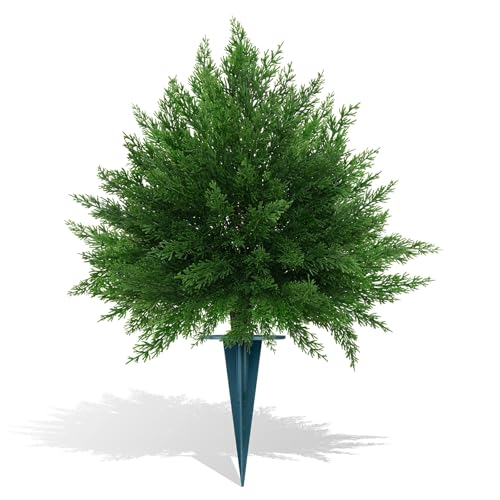 1PCS Artificial Cypress Topiary Ball Trees with Spike (Cedar)