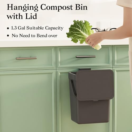 Countertop Compost Bin (Black / 5L-Slide)