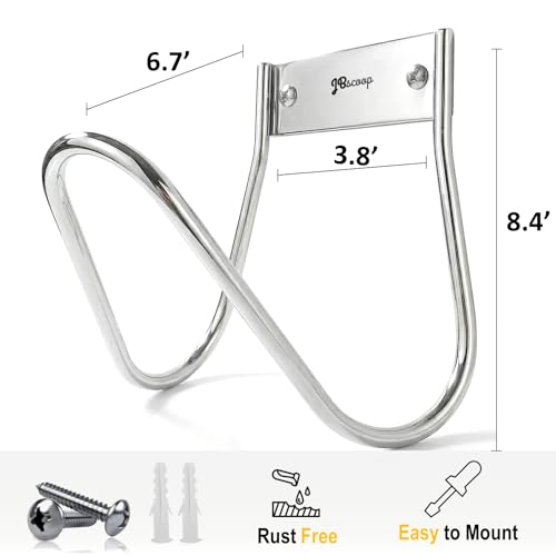 Garden Hose Holder Stainless Steel Small Wall Mount Garden Hose Hook (80 Feet)