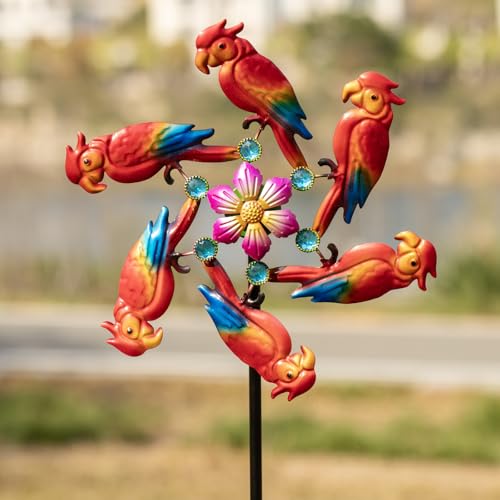 44" Parrot Garden Wind Spinners (44" Parrot)