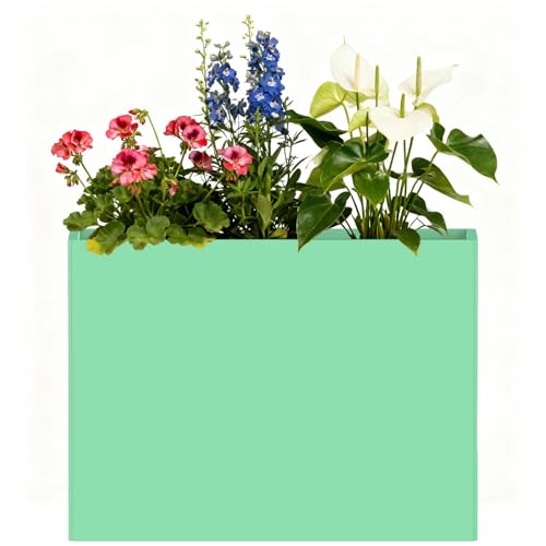 Metal Planter Box with Removable Insert Shelf 32x12x24Inch (Pb32x12x24-green-npc)