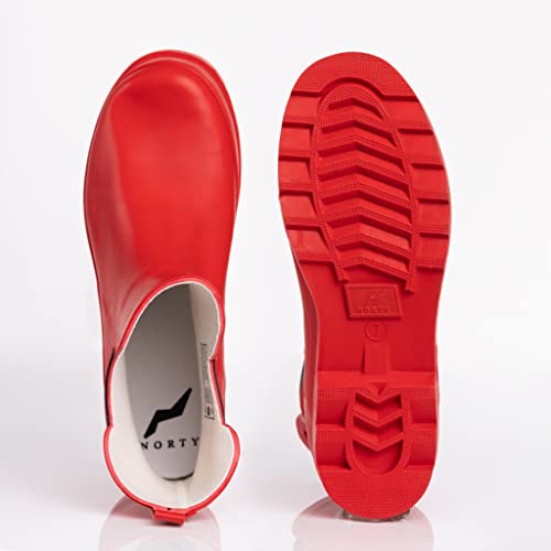 Women's Waterproof Ankle Rain Boots (10 / Red Matte)
