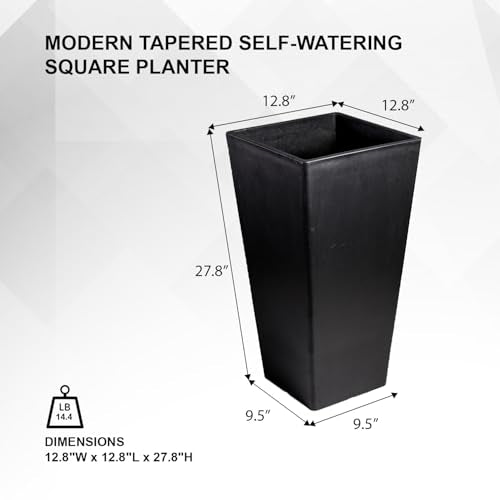 28 Inch Tapered Indoor and Outdoor (Black / 28" H)