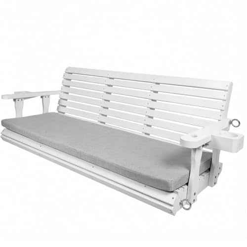 Wooden Porch Swing (Pure White / 5.5 FT Extra Large)