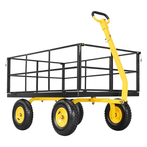Steel Garden Cart (Yellow + Black)