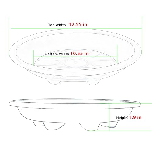 2 Pack of Plant Saucer 12 inch (12in*2 / Blue)