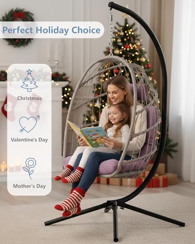 Egg Chair Outdoor with Stand (Pink)