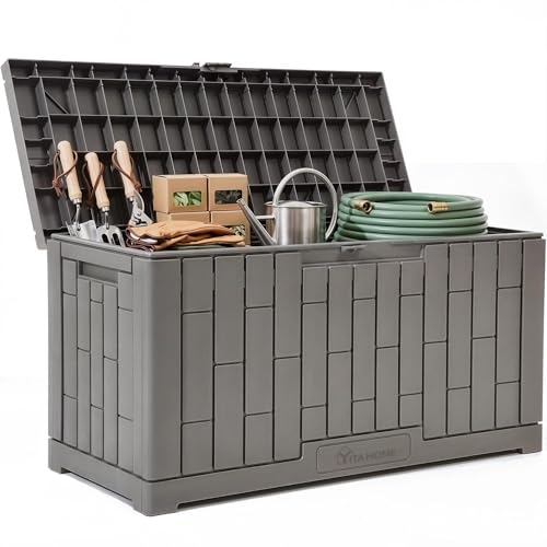 60 Gallon Outdoor Storage Box (Light Brown / 60 Gallon)