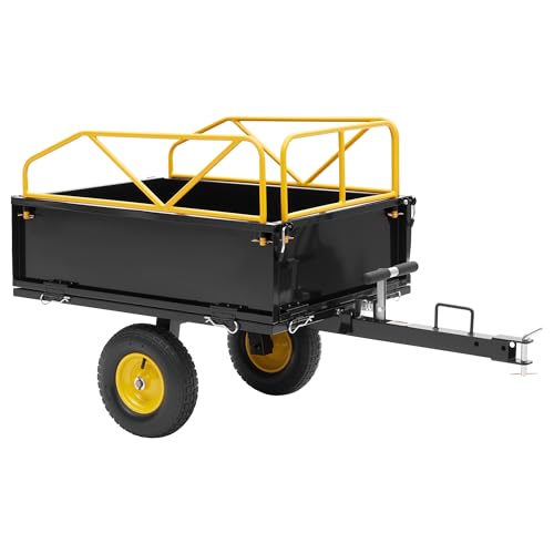 500 LBS ATV UTV Tow Behind Dump Cart