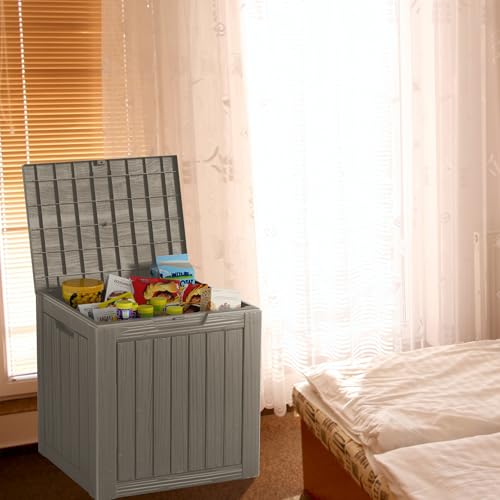 35 Gallon Small Waterproof Outdoor Storage Box (Coffee / 35 GAL)