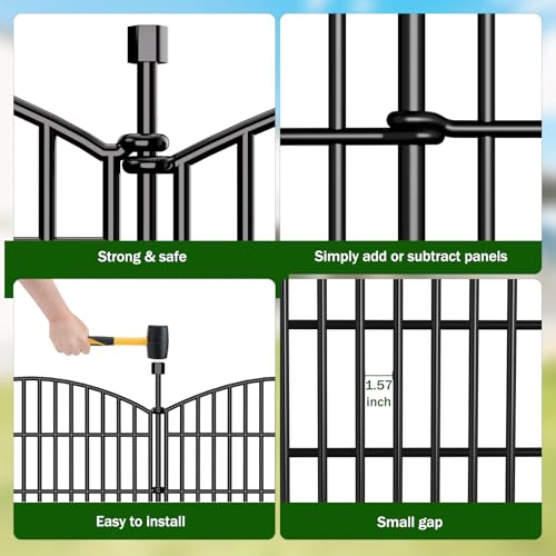 No Dig Decorative Garden Fence 10 Panels (48 in(H) X 11.4 ft(L))