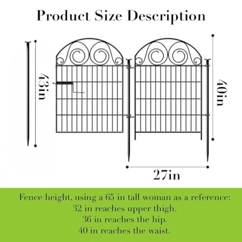 Tall Garden Fencing Animal Barrier (40''(H)-2panels-4.4ft(L))