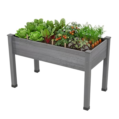 48"x24"x30" Raised Garden Bed with Legs (Gray / 48×24×30 In -Regular)