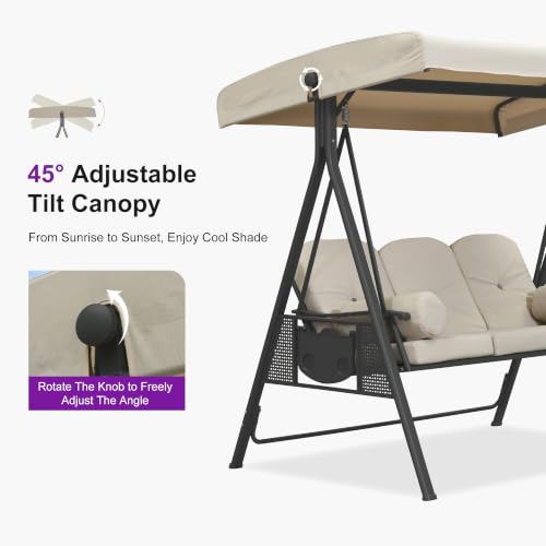 Patio Swing 3 (Dark Gray / Porch Swing)