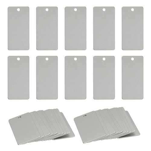 Anodized Aluminum Engraving Blanks 1x2 Inch 50 Pack