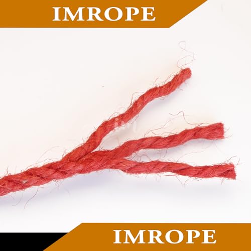4mm x 100 Feet Red Jute Rope (Red / 4mm x 100 Ft)