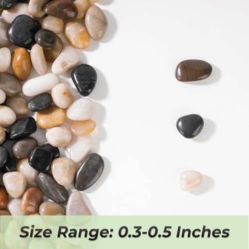 20 LB Mixed River Rocks (20 Pounds / Mixed)