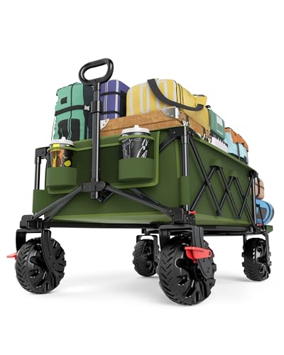 600L Beast Wagon 26" W Extra Wide All Terrain Folding w (Green / 600L)