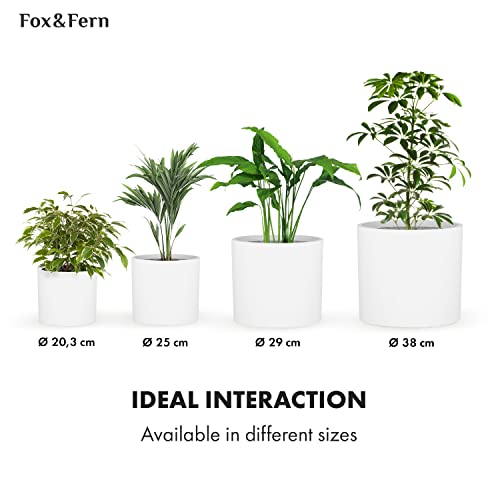 Large Planter for Indoor or Outdoor (Matte White / 14.6 Inch)