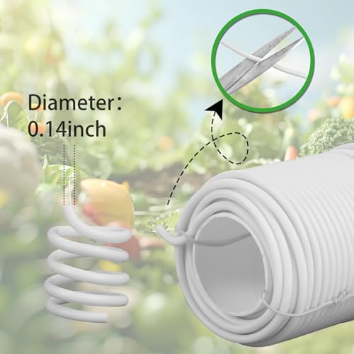 Soft Plant Ties for Support (2pcs White Plant Wire)
