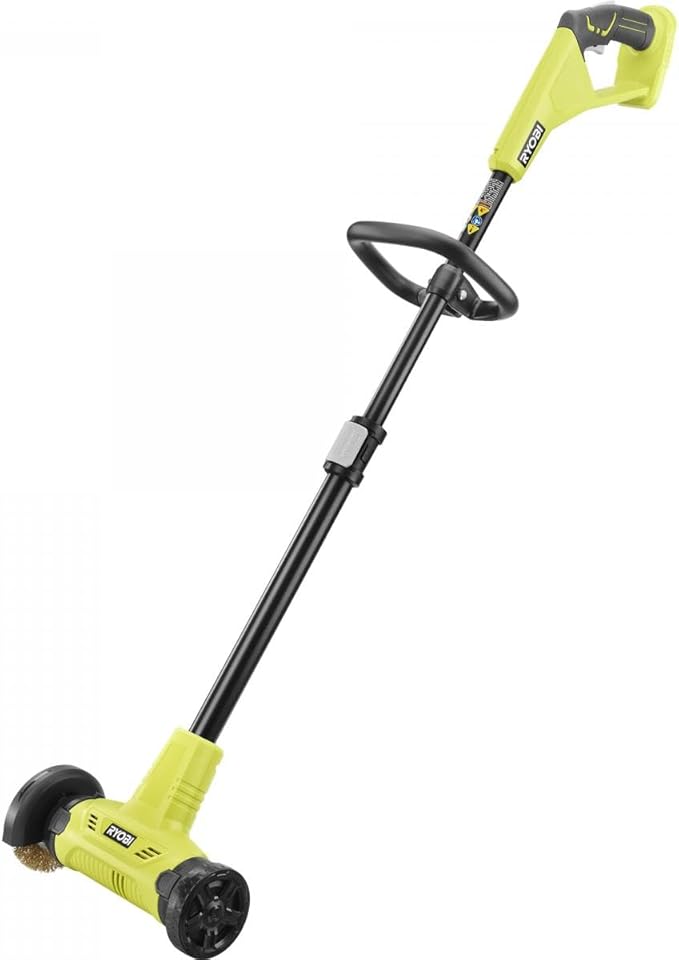 RYOBI ONE+ 18V Patio Cleaner with Wire Brush Edger Weed Remover (Tool Only)
