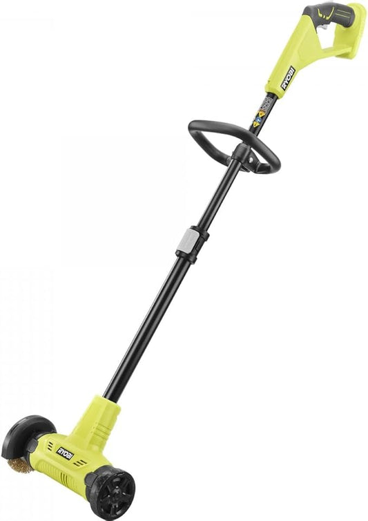 RYOBI ONE+ 18V Patio Cleaner with Wire Brush Edger Weed Remover (Tool Only)