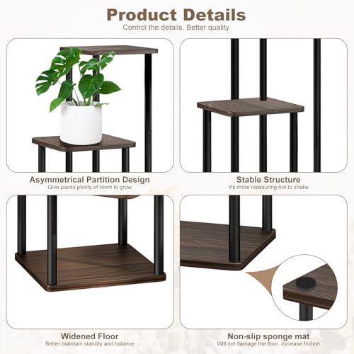 4 Tier Wooden Flower Shelf