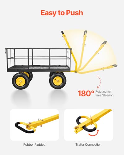 Steel Garden Cart (Yellow + Black)